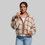 Women's Cropped Fleece Jacket (Macadamia)
