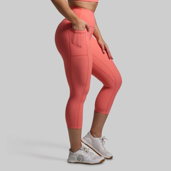 All or Nothing Capri w/ Pockets (Hot Peach)