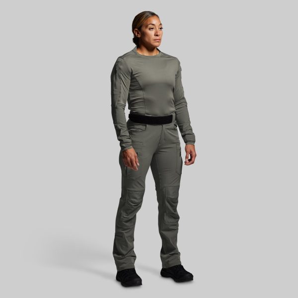 Women's Long Sleeve Op Top (Ranger Green)