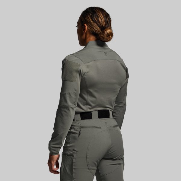 Women's Long Sleeve Op Top (Ranger Green)