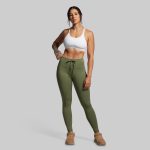 Fleece Lined Legging (Deep Green)