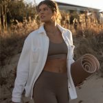 Between the Lines Fleece Jacket (Blanc)