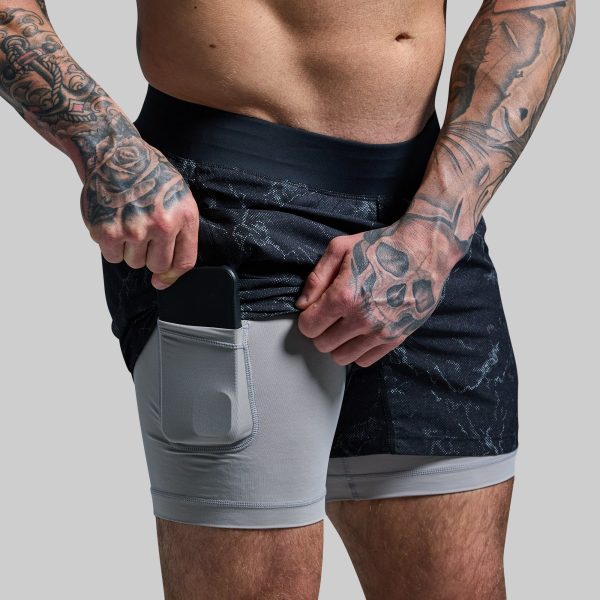 Versatile Short w/ Compression 5 (Black Marble)