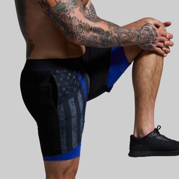 Versatile Short w/ Compression 7 (Thin Blue Line Gunmetal)