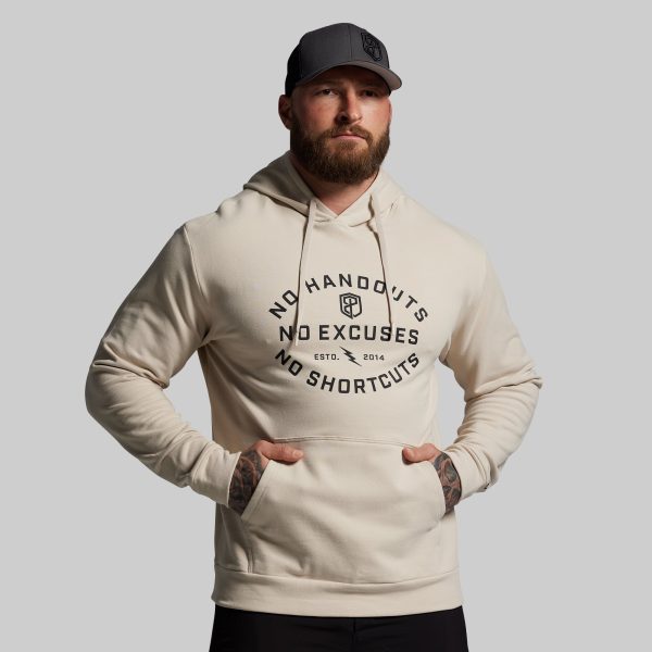 No Excuses Men's Unmatched Hoodie (Pumice)