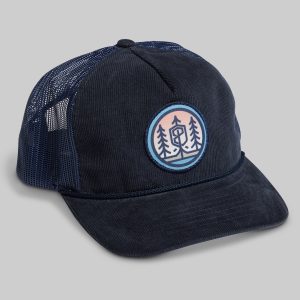 Corduroy Patch Trucker Hat (Navy)
