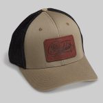 Outdoor Leather Patch FLEX Trucker Hat (OD Green/Black)