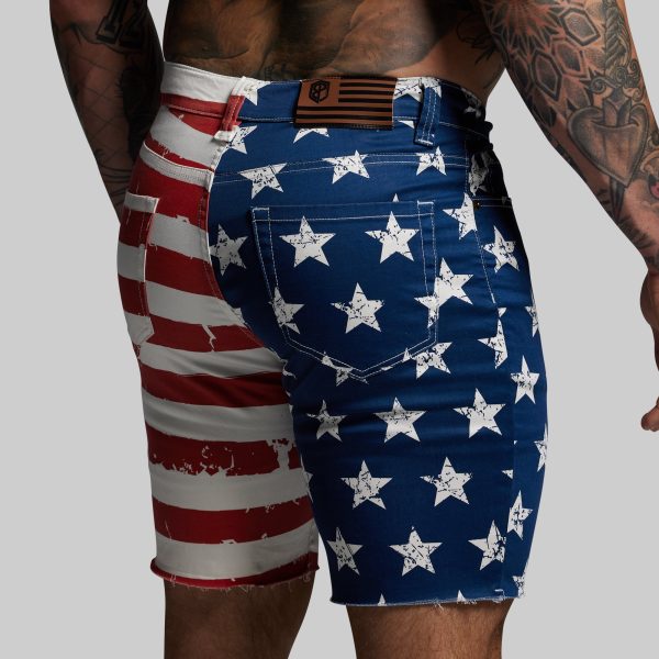 FLEX Stretchy Jort 7 (American Flag)