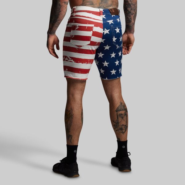 FLEX Stretchy Jort 7 (American Flag)