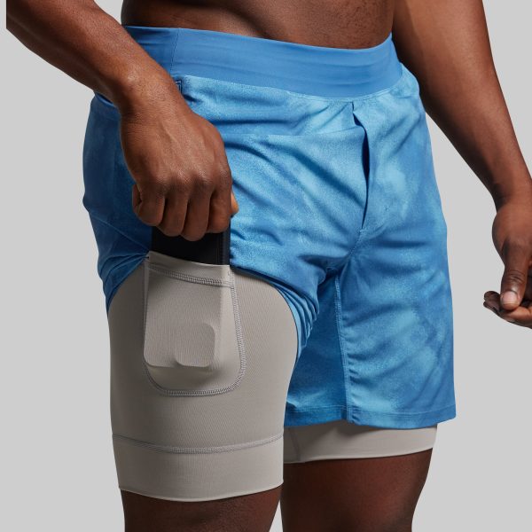 Versatile Short w/ Compression 5 (Glacier Blue)