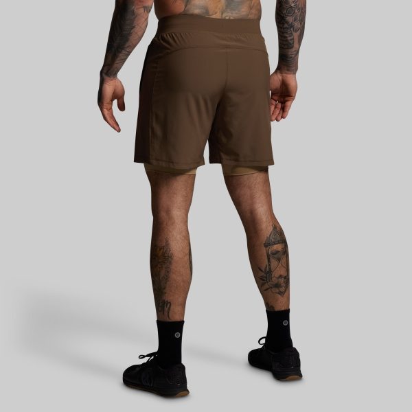 Versatile Short w/ Compression 7 (Coyote Brown)