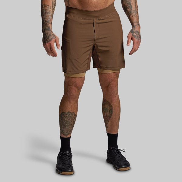 Versatile Short w/ Compression 7 (Coyote Brown)
