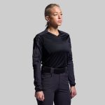 Women's Long Sleeve Op Top Pro (Black)