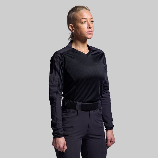 Women's Long Sleeve Op Top Pro (Black)
