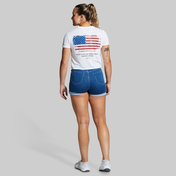 Worth Defending Crop Tee (White)