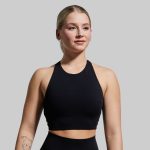 Synergy Cropped Sports Bra (Black)