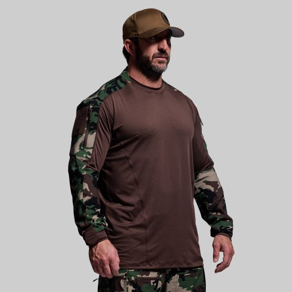 Long Sleeve Op Top (Brown/Woodland)