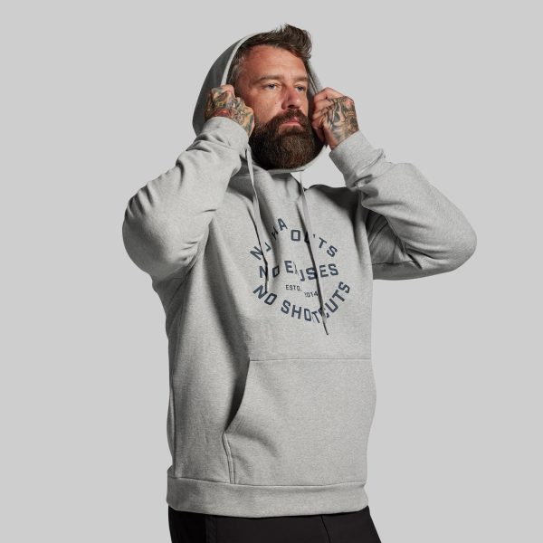 No Excuses Men's Unmatched Hoodie (Heather Grey)