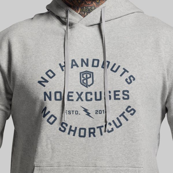 No Excuses Men's Unmatched Hoodie (Heather Grey)