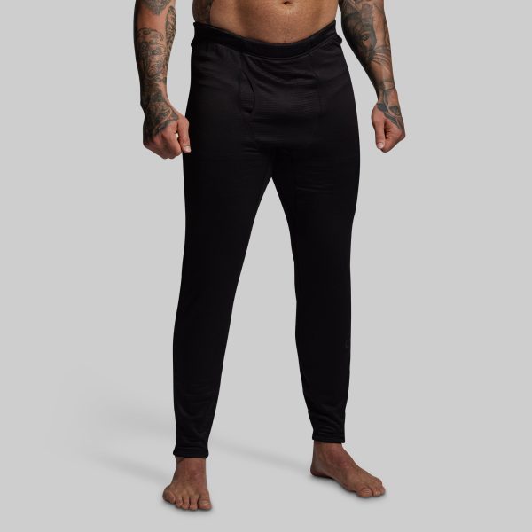 Quiver Grid Fleece Full Zip Thermal Bottom (Black)