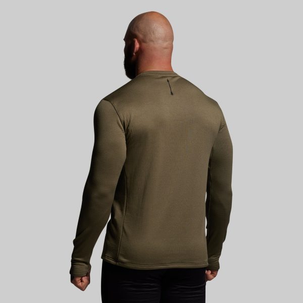 Quiver Grid Fleece Thermal Top (OD Green)