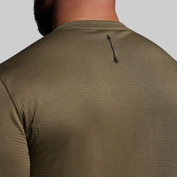 Quiver Grid Fleece Thermal Top (OD Green)