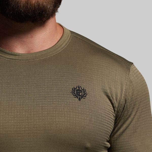 Quiver Grid Fleece Thermal Top (OD Green)