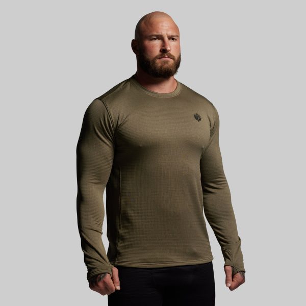 Quiver Grid Fleece Thermal Top (OD Green)