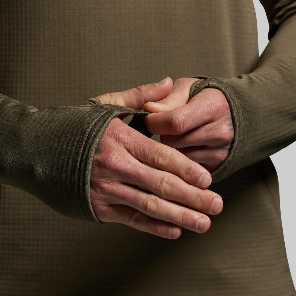 Quiver Grid Fleece Thermal Top (OD Green)