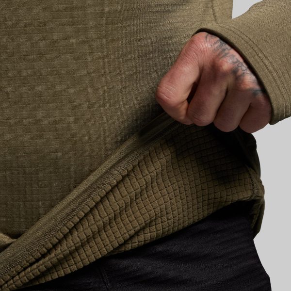Quiver Grid Fleece Thermal Top (OD Green)