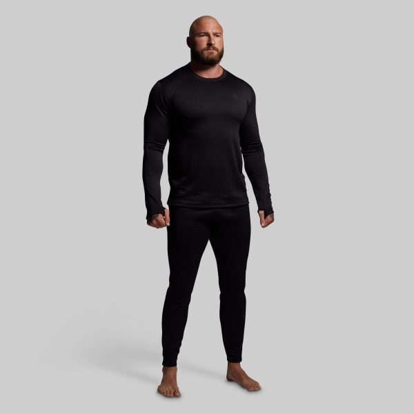 Quiver Grid Fleece Thermal Top (Black)