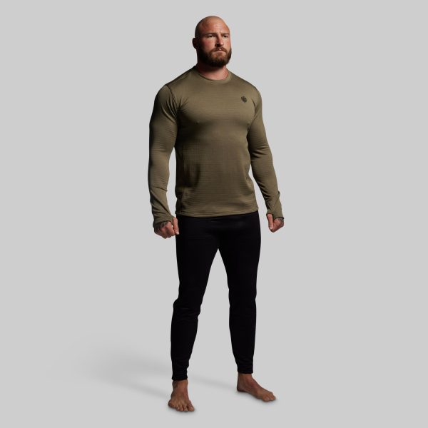 Quiver Grid Fleece Thermal Top (OD Green)