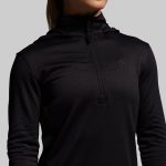 Women's Quiver Half Zip Hoodie 2.0 (Black)