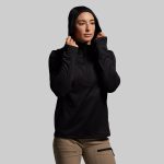 Women's Quiver Half Zip Hoodie 2.0 (Black)