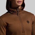 Women's Quiver Half Zip Hoodie 2.0 (Coyote Brown)