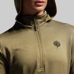 Women's Quiver Half Zip Hoodie 2.0 (OD Green)