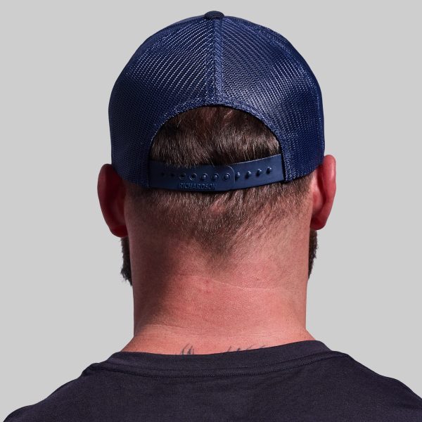 Corduroy Patch Trucker Hat (Navy)