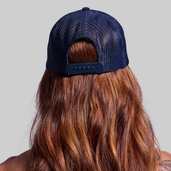 Corduroy Patch Trucker Hat (Navy)