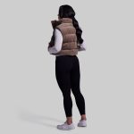 Fireside Cropped Corduroy Puffer Vest (Elephant)