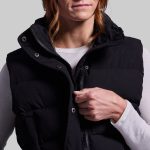 Fireside Cropped Puffer Vest (Black)