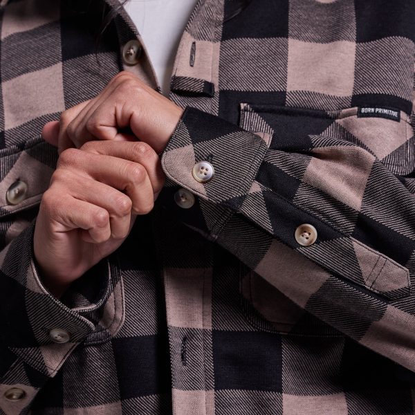 Women's Sherpa Cropped Flannel (Axe)