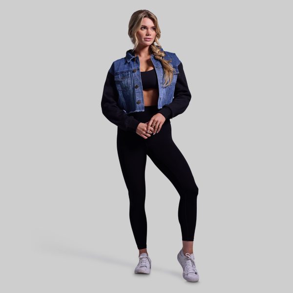 Into the Sunset Hooded Jean Jacket (Mid Wash)