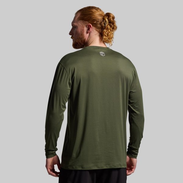 Athleisure Long Sleeve Crew (Tactical Green)
