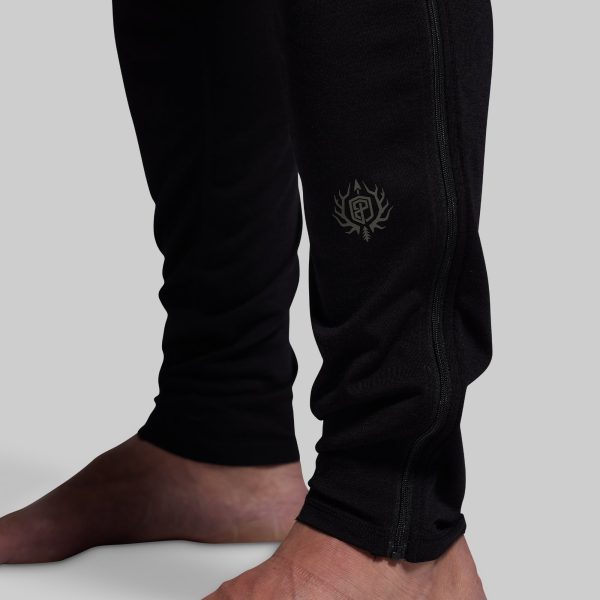 Ridgeline Merino Full Zip Bottom 165 (Black)