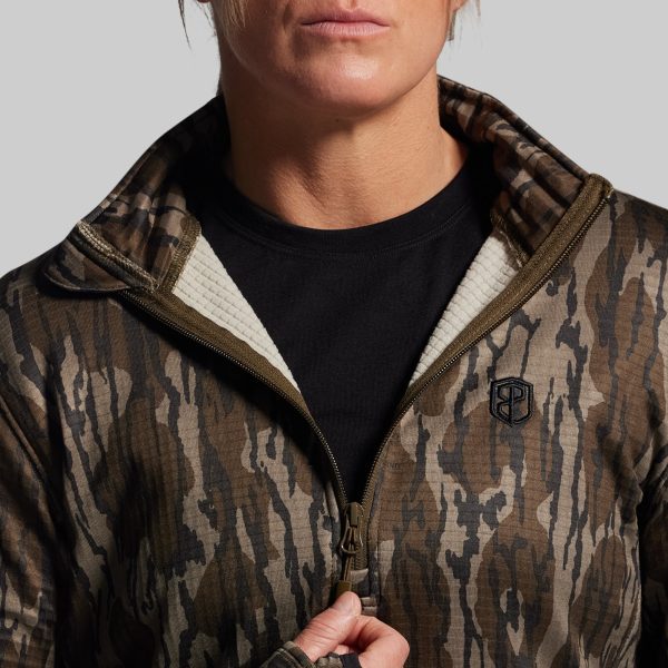 Women's Quiver Half Zip Hoodie 2.0 (Mossy Oak® Original Bottomland®)