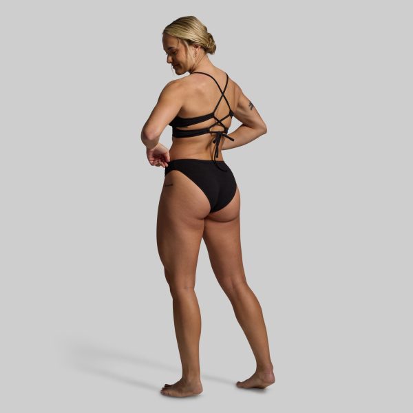 Harbor Crinkle Bikini Bottom (Black)