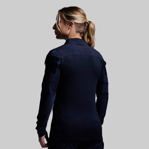 Women's Long Sleeve Op Top (Police Blue)