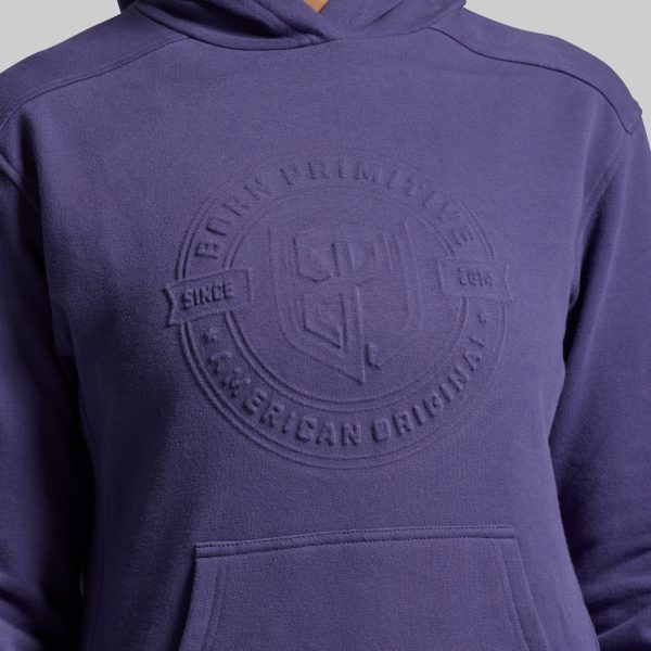 American Original Embossed Women's Unmatched Hoodie (Deep Sky)