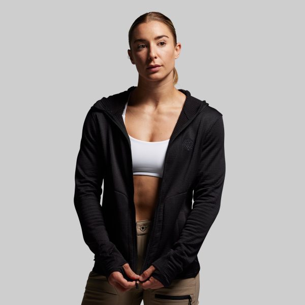 Women's Quiver Full Zip Hoodie 2.0 (Black)
