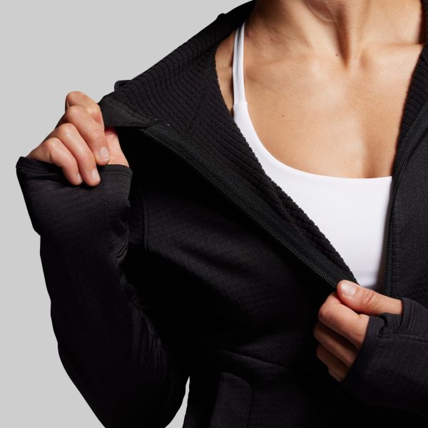 Women's Quiver Full Zip Hoodie 2.0 (Black)